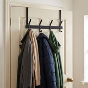 🧥🚪 PERCHERO METÁLICO PARA PUERTAS – 6 GANCHOS, NEGRO, INSTALACIÓN SIN TALADROS – 5 300 CUP - Img 56817769