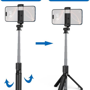 * Trípode y Selfie Stick 2 en 1 con Control Remoto Bluetooth marca Aourxi - Img 107751514
