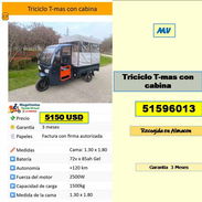 Triciclo T-mas con cabina.....5150 USD....51596013....Recogida en Almacen...Garantia : 3 meses (MV-810) - Img 56742801