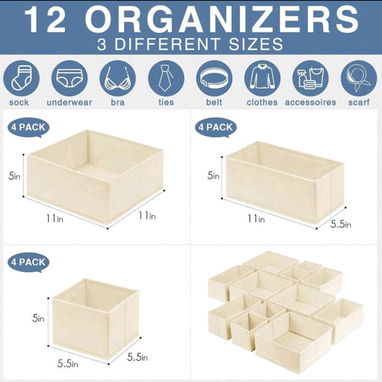Cestas organizadoras (12 cajas) - 3/3