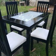 Juegos de Comedor de Madera Sólida y Cristal (Mesa + Sillas) - Img 54920888