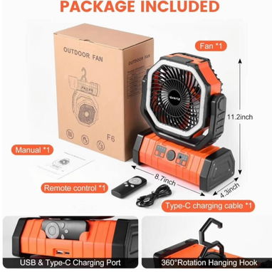 Ventilador recargable F6 20000mAh - Img 125626641
