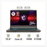 Laptop MSI Thin 15 Gaming 15.6" FHD 144Hz Core i5-13420H RTX 3050 16GB 512GB SSD (Modelo: Thin 15 B13UC-1000US) Gris 🔶 - Img 57308090