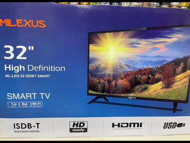 Televisor de 32 pulgadas smart tv marca milexus sellado en su caja - Img main-image