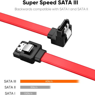 CableCreation Cable SATA III [2 unidades] SATA III de 8 pulgadas/0.6 pies SATA III 6.0 Gbps 7 pines hembra a ángulo - Img 102990954