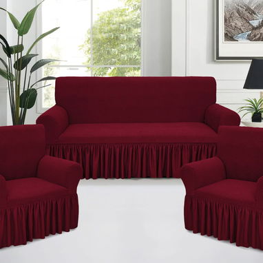 🛋️ Forro de Sofá 3+1+1 COLOR 🖤❤️🩶 - Img 112275412