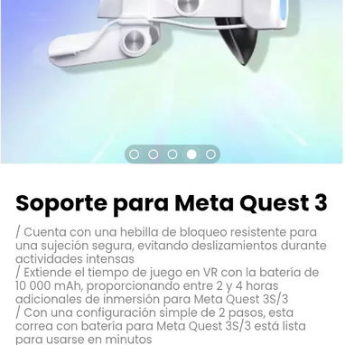 Soporte para Meta Quest 3. / Cuenta con una hebilla de bloqueo resistente para una sujeción segura - Img 115193772