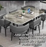 Juego de mesa de 6 sillas (ls) - Img 49827319