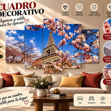 Cuadros decorativos  (Impresos en lienzo y montados en marcos de madera) en 3800cup Medidas: 50x85cm ( hay más modelos) - 8/10