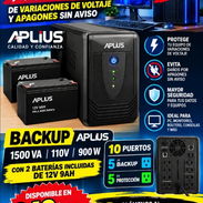 ES HORA QUE TENGAS PROTEGIDA TU PC UPS BACKUP NUEVO EN CAJA 1500 VA 900 WATTS 110V 2 BATERÍAS DE 12V 9AH INCLUIDAS - Img 58031468