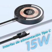 Cargador Inalámbrico 15W, Carga rápida. Marca Ele-Gate. Alimentación TipoC. Nuevos de pqte en su caja. 52759786 - Img 45946139
