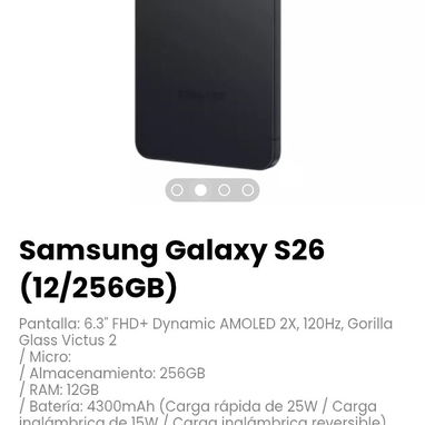 Samsung Galaxy S26 (12/256GB). No incluye cargador (solo cable USB-C). Nuevo en caja - Img 116544343
