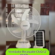 Ventilador recargable ChiQ 12"+ panel+ 2bombillos 🔅 TEE $48💡🌬️ - Img 56532664