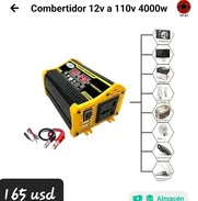 Convertidor de corriente 12 amp 110 vol 4000w envío x costo adicional - Img 49407716