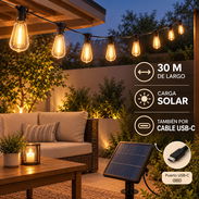 Guirnalda de luces de exteriores para patios o terrazas 30 metros - Img 57172161