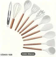 Set de Silicona para la Cocina.  Incluye 11 piezas con base organizadora. resistente al calor - Img 48850107