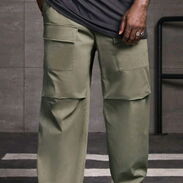 Pantalones de tela talla grande de hombre color verde olivo talla 4xl 53 53256973 - Img 44377332