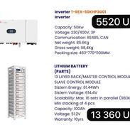 KIT Trifásico Felicity Solar Inversor Híbrido Trifásico 50Kw + Respaldo en Baterías 61Kwh - Img 56020975