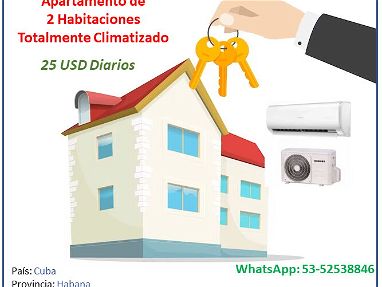 Rento Apartamento Climatizado de 2 Habitaciones en Sevillano Municipio 10 de Octubre - Img main-image-44560158