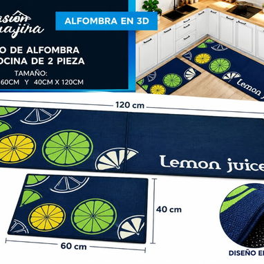 Juego de Alfombras de 2 piezas para Cocina 3D - 3/3