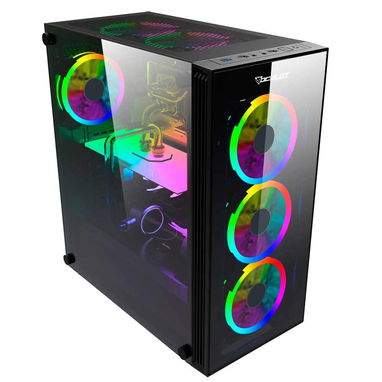 Chasis Gaming OCELOT (OGMC01) Cristal Templado Delante y Lateral, tres Fanes RGB, Nuevo a estrenar - Img 106329004