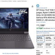 HP Victus 15.6" 144Hz | Ryzen 5-8645HS | 32 DDR5 | 1TB SSD | Nvidea 4050 6GB - Img 55879938