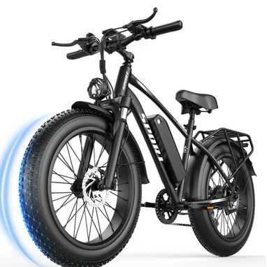 Bicicleta Eléctrica G29 1000W 2500W Peak 48V 25Ah 26 Fat Tire Negro 🔶 - 2/6
