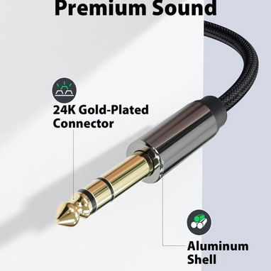 ☎️53544655 🛵 Entrega Disponible ⭐Cable de Audio Estéreo 3.5 mm a 1/4" – 10 ft ⭐ - 4/9
