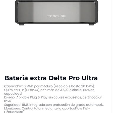 Ecoflow Delta 2/ Delta 3 Classic/ Delta 3/ Delta 3 y 2 Max , Batería Extra de Ecoflow Delta 2 y Delta 3, Inversor 4000w - Img 127525794