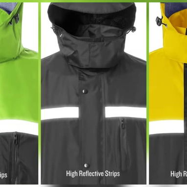 Traje Impermeable de Alta Visibilidad Con Chaqueta Y Pantalón Reflectivo. Ideal para ciclistas y motos 🔶 $69 - 4/7