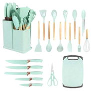 Set de utensilios de silicona con cuchillos y tabla (18 piezas) - Img 55070961
