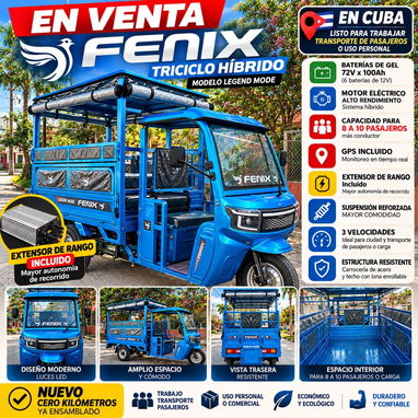 TRICICLO HÍBRIDO 0KM CON EXTENSOR DE RANGO LISTO PARA TRABAJAR - 2/4