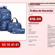 JUEGO DE MOCHILA CON LONCHERA Y CARTUCHERA VPT-0151 - Img 56206735