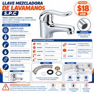 Llave mezcladora para lavamanos - Img 57532515