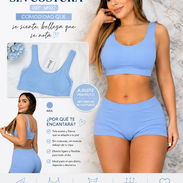 Top ajustador sin costura azul celeste - Img 56897486