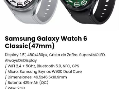 Samsung Galaxy Watch 6 Classic nuevos* Galaxy Watch 6 Classic de 43mm/ Reloj Samsung original Classic 47mm - Img 67609420