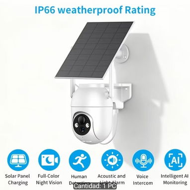 Pack de 2 Cámaras de Seguridad Exterior Solar (2) - 2/6