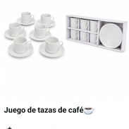 Juego de tazas de café*☕  🔹 Incluye: 6 tazas + 6 platos - Img 55247540