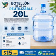 BOTELLÓN DE AGUA REUTILIZABLE 20L - Img 57305674