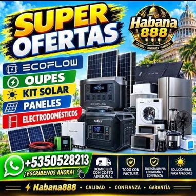 Panel solar, Ecoflow, oupes, kit solar, batería, cables, electrodomésticos, accesorios - 2/2