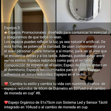 Espejos a la venta con un diseños auténtico y moderno. - 7/10