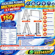 ESCALERA PLEGABLE MULTIPROPÓSITO 3.7M, FACTURA Y GARANTÍA. VARIEDAD DE ARTÍCULOS DE FERRETERÍA, ETC - Img 57826080