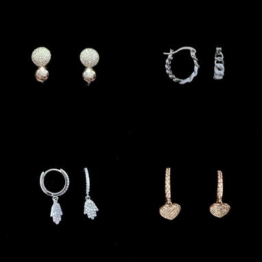 Aretes plata 925 - 9/10
