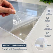 Acrílico Transparente Nuevo de 1x1M y 6mm de grosor. - Img 58347050