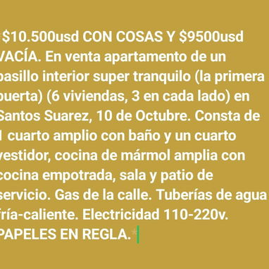 *$10.500usd CON COSAS Y $9500usd VACÍA. En venta apartamento de un pasillo interior super tranquilo (la primera puerta) - Img 123714811