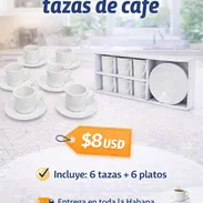 TAZAS DE CAFÉ 6 PCS BLANCAS - Img 55987553