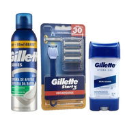 GILLETTE, MAQUINA DE AFEITAR, ESPUMA PARA AFEITAR Y DESODORANTE HYDRA GEL - Img 53666453