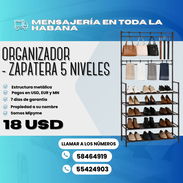 👟✨ ZAPATERA DE 5 NIVELES CON PERCHA — $18 USD - Img 55741083