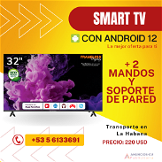 Televisor de 32" Smart TV Premier Con sistema Android WiFi 2 mandos y soporte de pared - Img 45662039