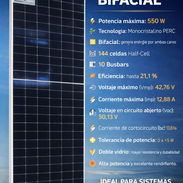 ⚡⚡PANEL SOLAR BOVIET 550W BIFACIAL* ⚡ Potencia máxima: 550 W 🔋 Tecnología: Monocristalino⚡⚡ - Img 57831775